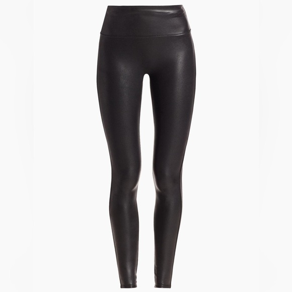 SPANX Pants - Sleek Black SPANX Faux Leather Women's Leggings